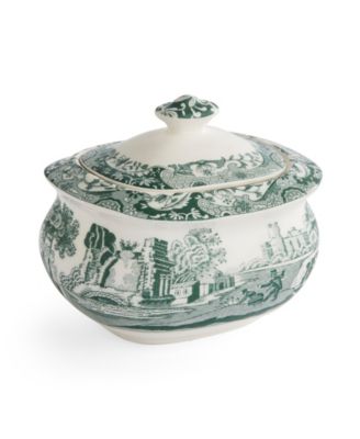 Heritage Green Italian Covered Sugar Bowl