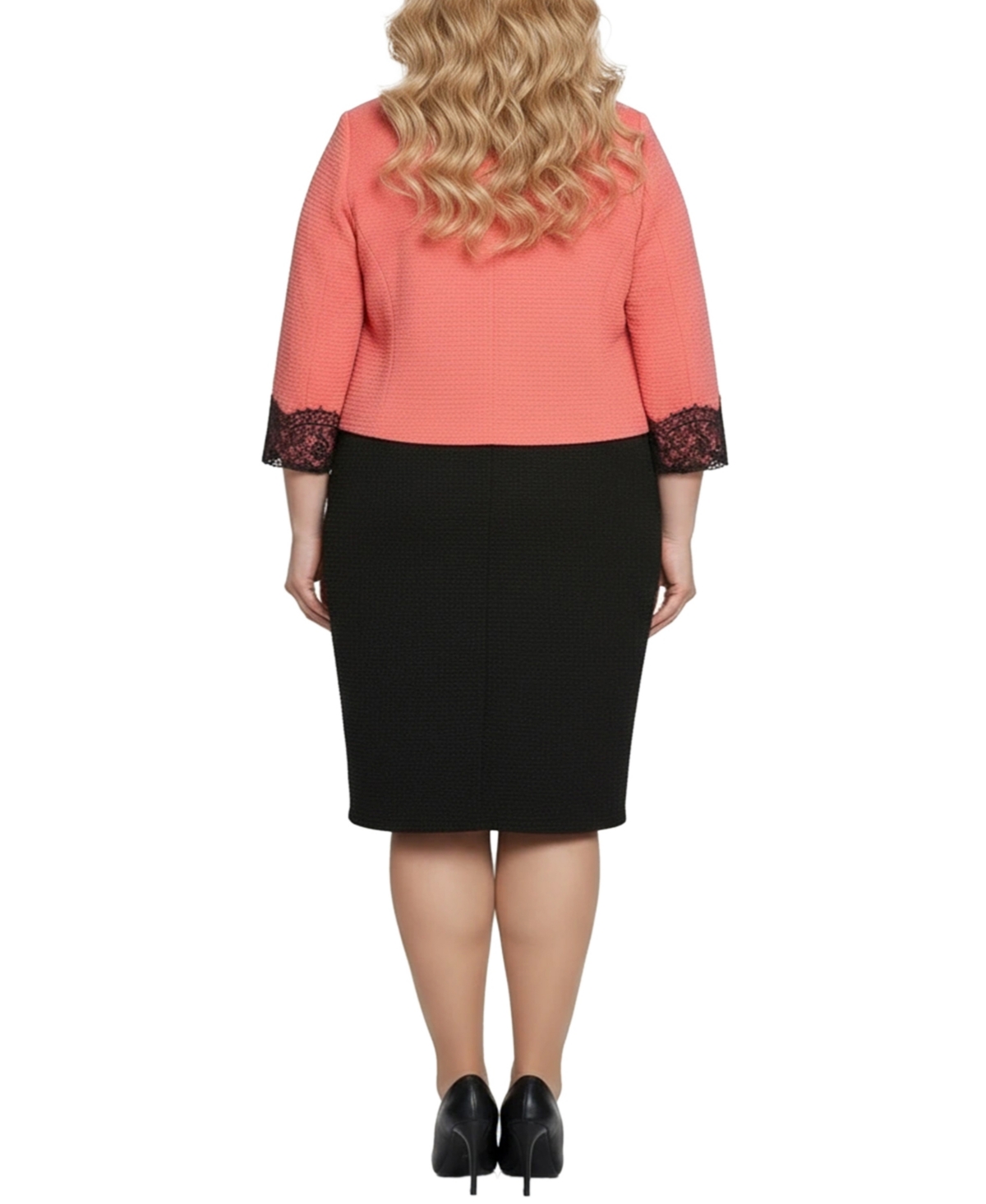 Ny Collection Plus Long Sleeve Ponte Cropped Jacket