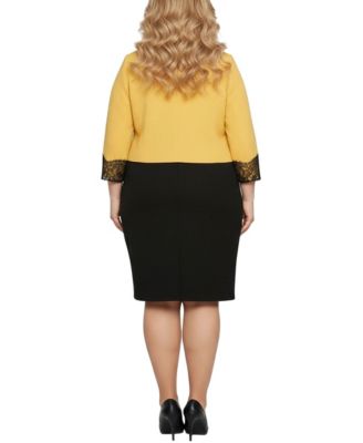 Plus Size Long Sleeve Ponte Cropped Jacket