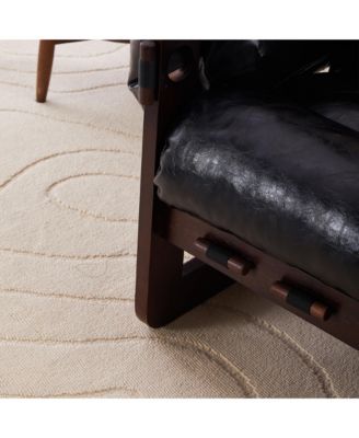  Medieval Modern Leather Lounge Chair - Antique Black