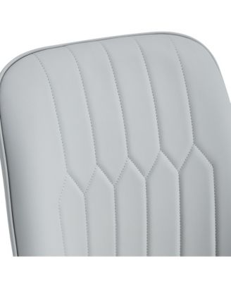 PU Dining/Living Room Chairs, Metal Legs, 2-Piece Set