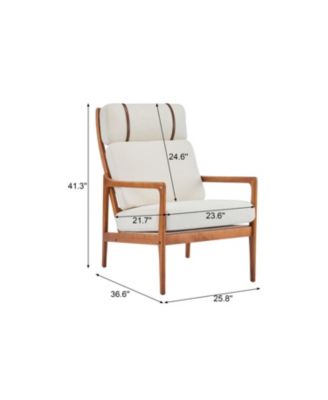 Streamdale Mid Century Modern Beige Accent Chair