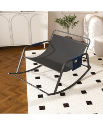 Rocking Chair with Cushions, Storage & Armrests.