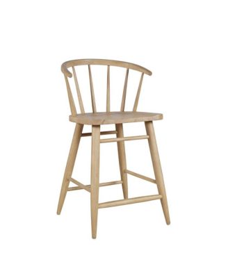 Fitz Traditional Solid Wood Curved Back Spindle Counter Stool (Set of 2)