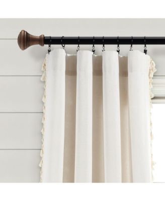 Linen Tassel Window Curtain Panel