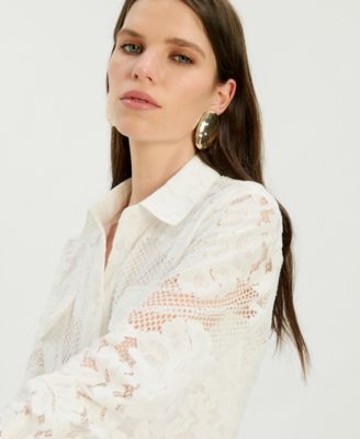 Women's Agatha Lace Collared Shirt Dress