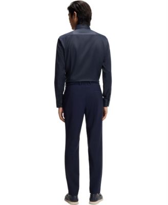 Men's Performance-Stretch Twill Slim-Fit Dress Shirt