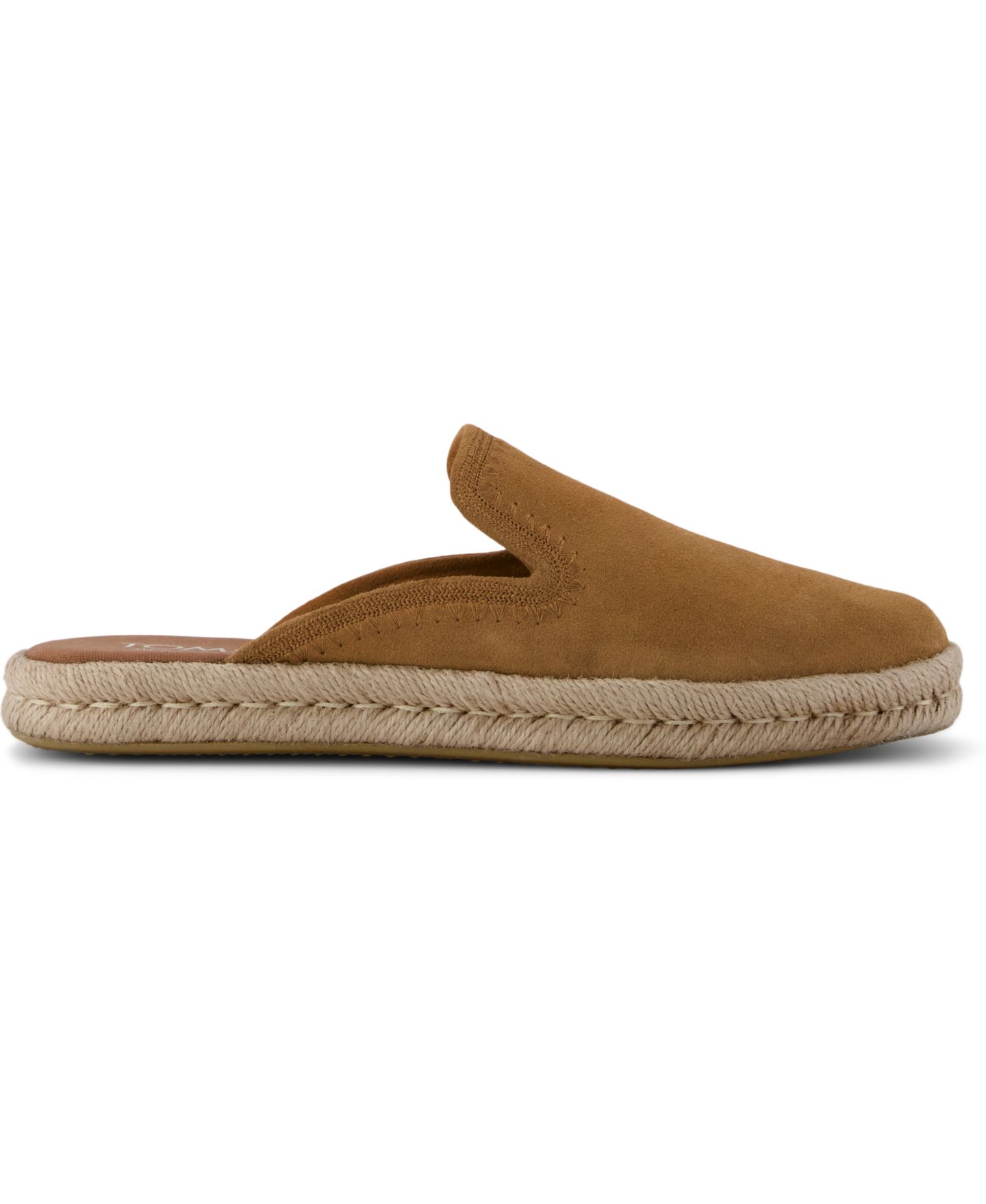 Женские сабо TOMS Santiago Espadrille Round Toe Mules, цвет: Коричневый замшевый — фото 2