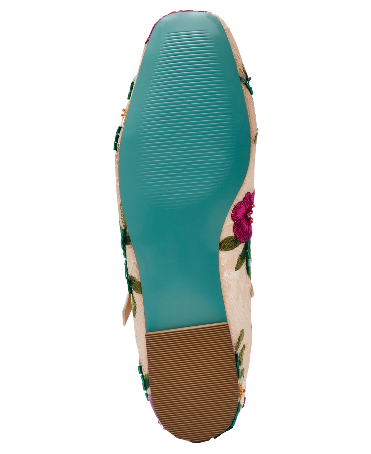 Betsey Johnson Women's Nova Embroidered Mesh Mary Jane Flats