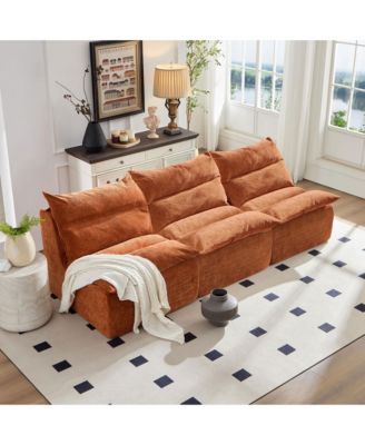  Accent Armless Sofa Lounger with Backrest for Home and Office