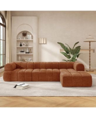122" Modern L-Shaped Sectional Sofa with Chaise Lounge (Right Hand)