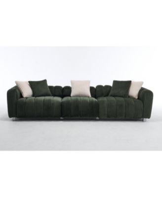 114" Corduroy Three-Seater Sofa & Durable