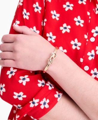 Gold-Tone Knotted Stack Bracelet