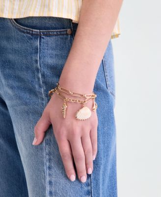 Gold-Tone Nautical Charm Bracelet