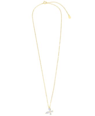 Cubic Zirconia Butterfly Pendant Necklace
