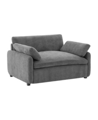 Oversized Chenille Sofa Chair - Wide Deep Seat, Modern Armchair