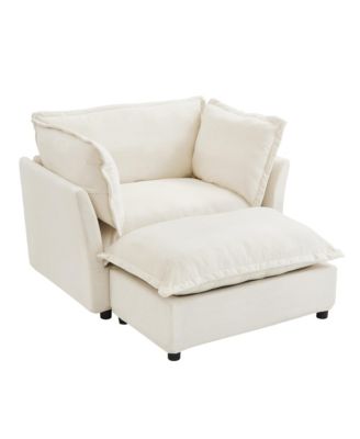 Cozy Armchair Sofa with Ottoman
