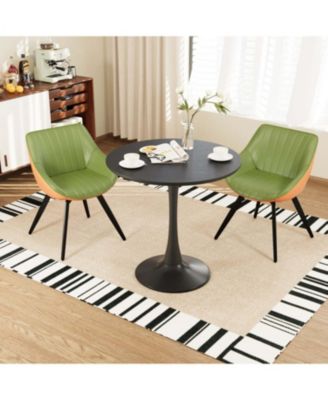  31.5" Black Round Dining Table & 2 Chairs