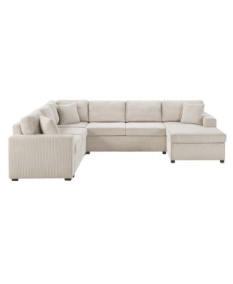 Oversized U-Shaped Sectional Sofa with Chaise Lounge.