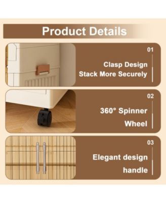 Portable Wardrobe Closet Organizer, 9 Cubes & 2 Rods, White