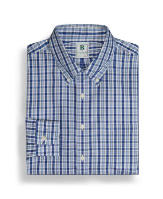 Men's Regular-Fit Check Pinpoint Dress Shirt