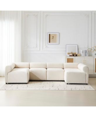 Streamdale  Furniture  Evelyn 114" 6-Piece U-Shaped Modular Sectional Sofa