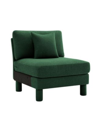 Lucas Armless Sofa W/Pillow Polyester -Green