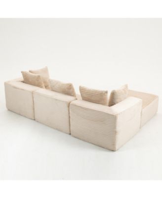  Corduroy Modular Lounge Sofa - No Assembly