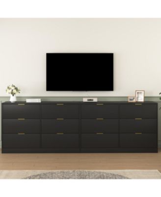 Streamdale Simply Modern 6-Drawer Dresser - Black