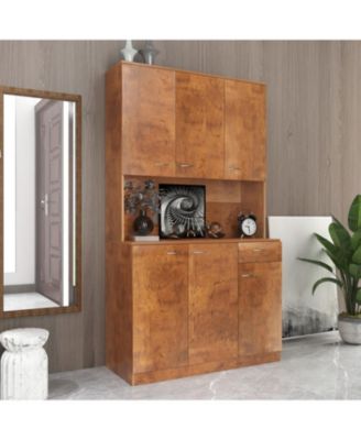 Streamdale Tall Wardrobe & Kitchen Cabinet with 6 Doors, 1 Shelf, 1 Drawer