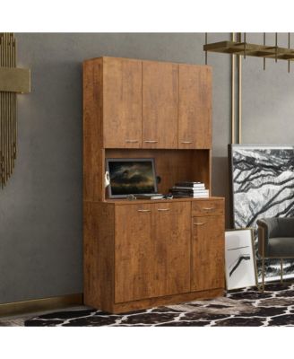 Streamdale Tall Wardrobe & Kitchen Cabinet with 6 Doors, 1 Shelf, 1 Drawer