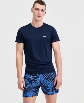 BOSS by Men's Short-Sleeve Rashguard Swim Shirt