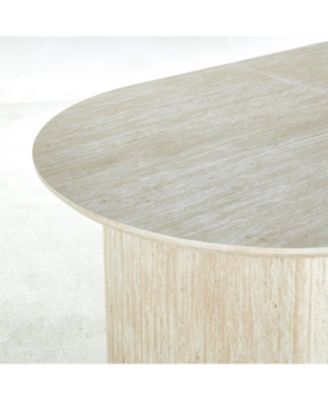 MDF Pedestal Dining Table - Modern Style for 4-6