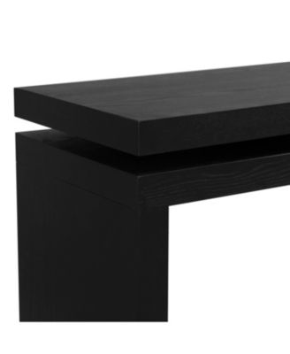 60" Black Farmhouse Console Table - Retro Entryway/Sofa Table