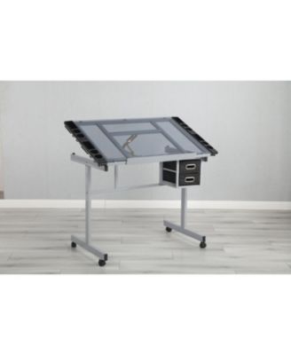  Adjustable Art/Drafting Desk with Drawers & Wheels