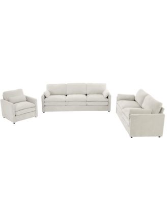 Cozy Upholstered Cloud Sofa Set