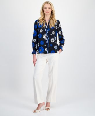 Women's Printed Button-Front Shirt