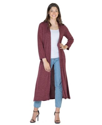 Women's Knit Three Quarter Bell Sleeve Open Cardigan Sweater
