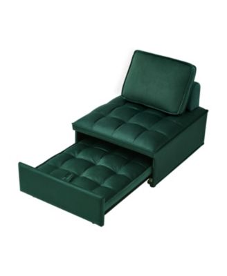Sleeper Sofa Bed with Adjustable Backrest (GREEN