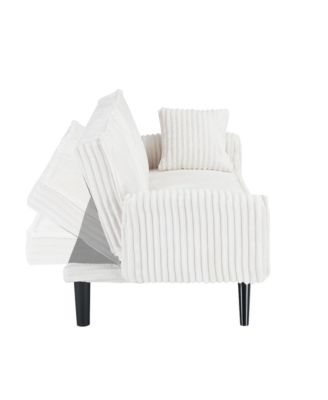 Streamdale Minimalist style, straight-line corduroy sofa suitable for sitting and lying in the living room and bedroom