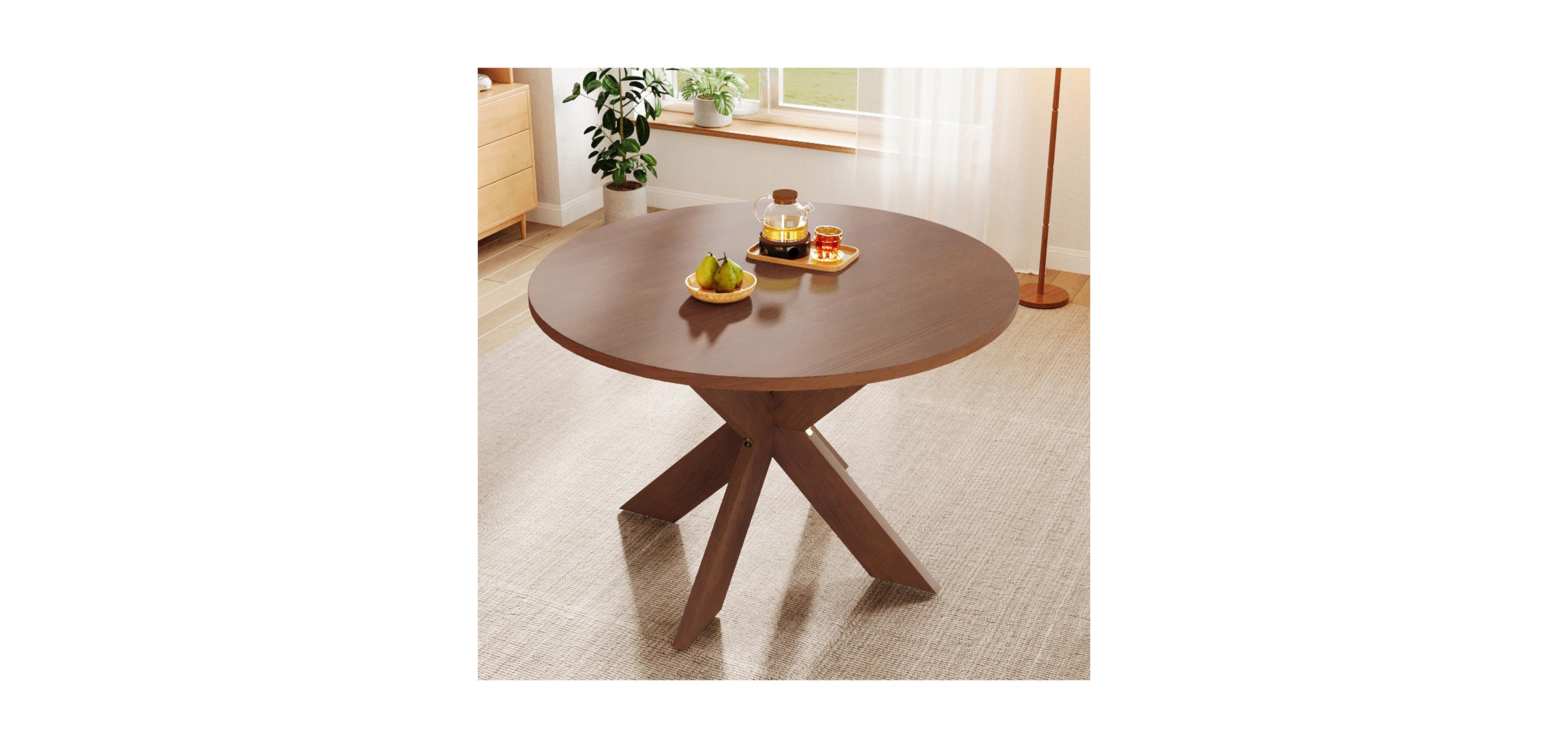 Streamdale Furniture Round Dining Table Modern Farmhouse Kitchen Table