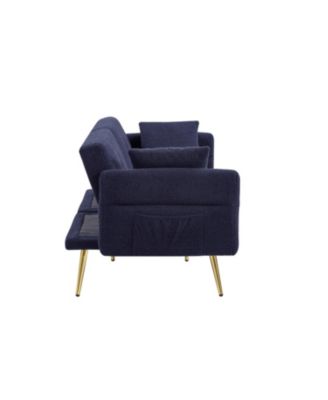 Teddy Upholstered Loveseat Sleeper Sofa - Dark Blue