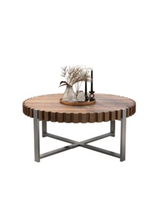 Felief 31.4-inch Round Wood Coffee Table