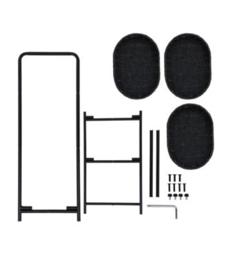 Handwoven 3-Tier Oval Side Table