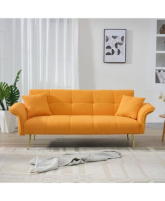 70" Teddy Fleece Convertible Sofa Bed