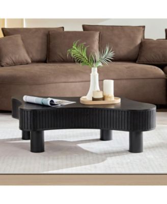 Modern Wooden Drum Coffee Table