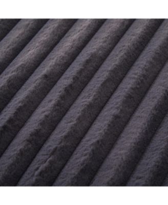 Upholstered Ottoman Coffee Table with Storage Shelf - Charcoal