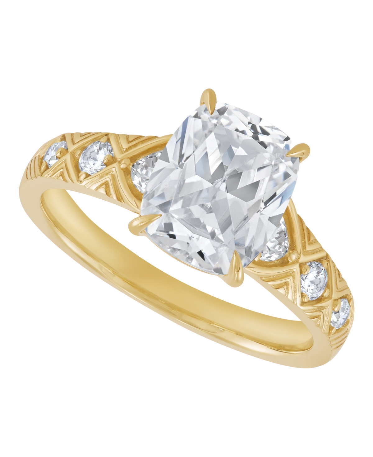 Grown With Love Lab-Grown Diamond Engagement Ring (3-1/3 ct. t.w.) in 14k Yellow Gold