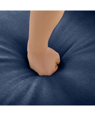 Blue Chenille 2-Seater Sofa with Ottoman Storage