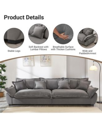 Modular Sectional Sofa with Storage, Gray